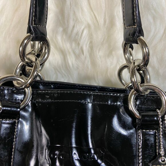 Patent Leather Shiny Coach Tote Bag - Picture 12 of 12